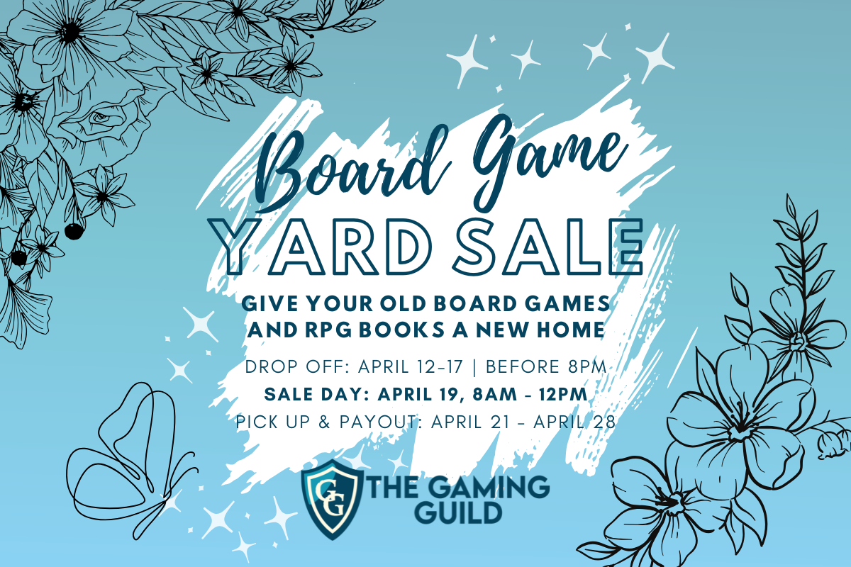 Board Game Yard Sale Information - April 19, 2025