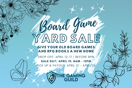Board Game Yard Sale Information - April 19, 2025