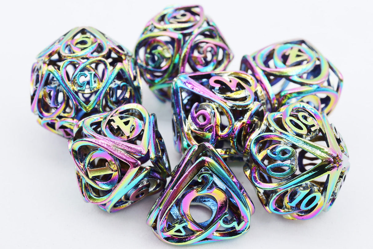 Hollow Hearts: Opal - Metal RPG Dice Set