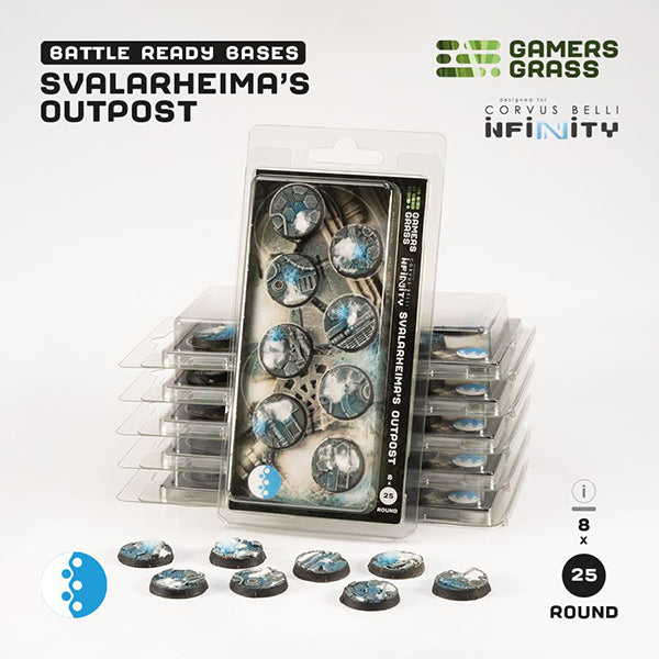 Battle Ready Bases: Svalarheima’s Outpost- Round 25mm (8x)