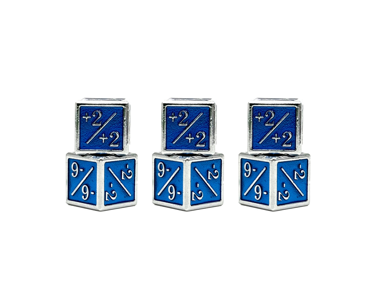 +1/+1 & -1/-1 D6 Metal Dice