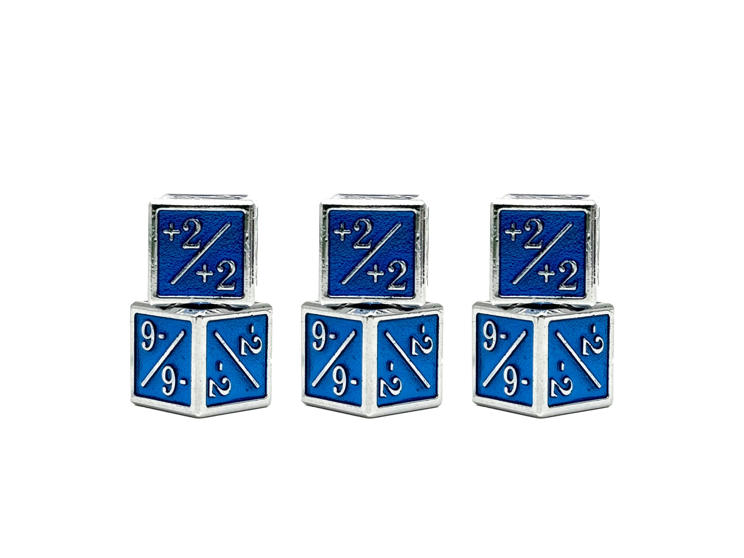 +1/+1 & -1/-1 D6 Metal Dice