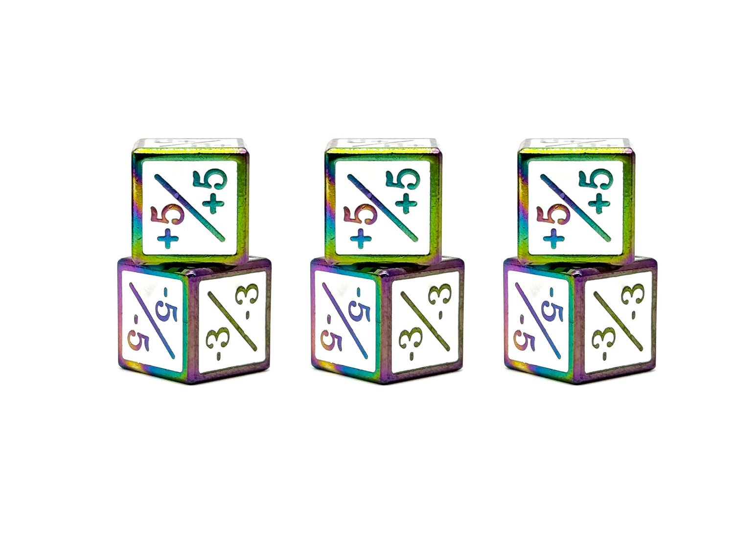 +1/+1 & -1/-1 D6 Metal Dice