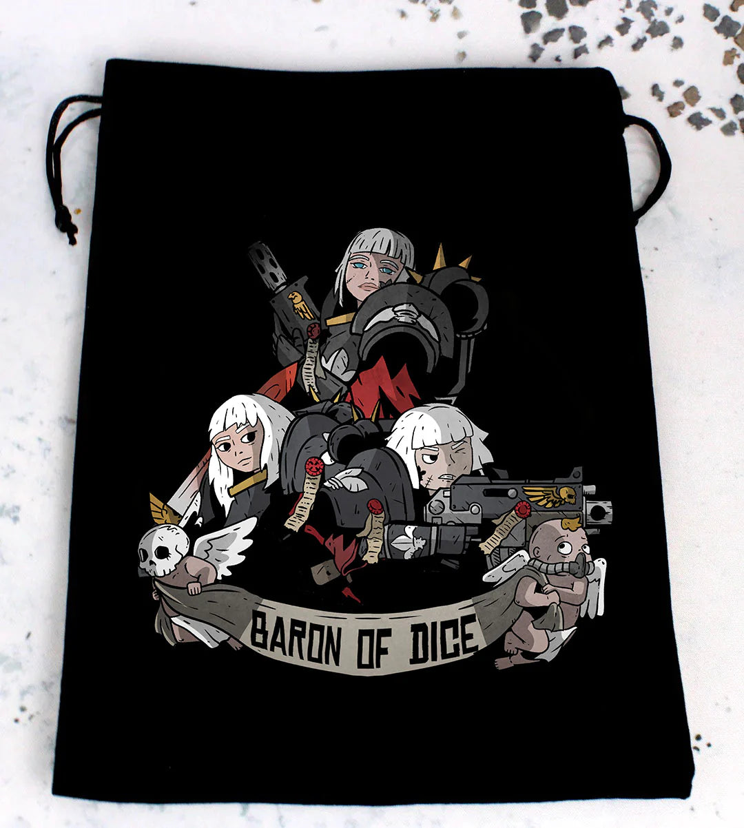 Premium Black Dice Bag | Nuns with Guns