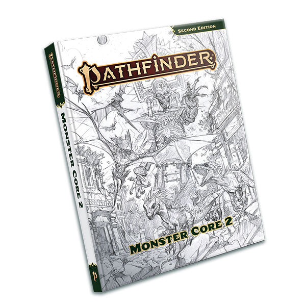 Pathfinder RPG, 2e: Monster Core 2, Sketch Cover