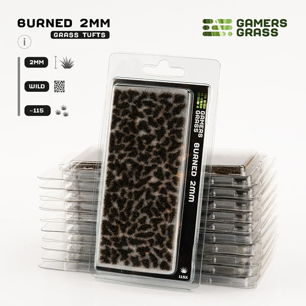 Gamers Grass Tufts: Tufts- Burned 2mm- Wild