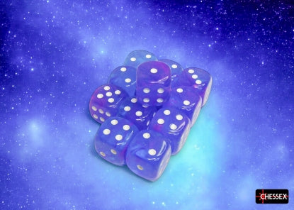 Nebula: 16mm d6 Aura/White Dice Block (12 Dice)