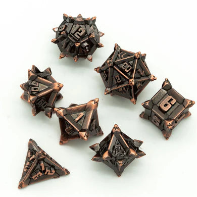 Warrior's Flail: Copper  Metal RPG Dice Set