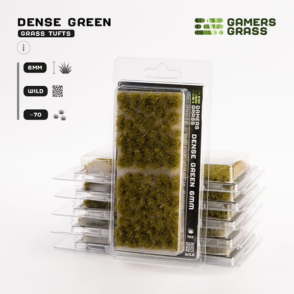 Gamers Grass Tufts: Tufts- Dense Green 6mm- Wild