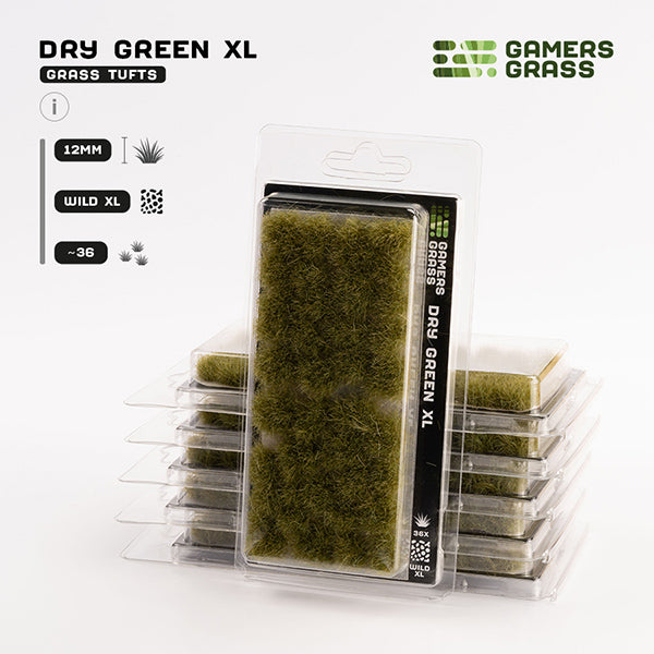 Gamers Grass Tufts: Tufts- Dry Green XL 12mm- Wild XL
