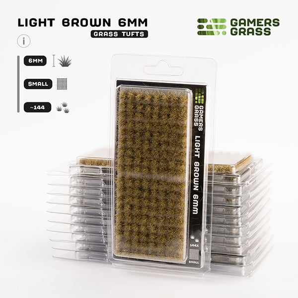 Gamers Grass Tufts: Tufts- Light Brown 6mm- Small