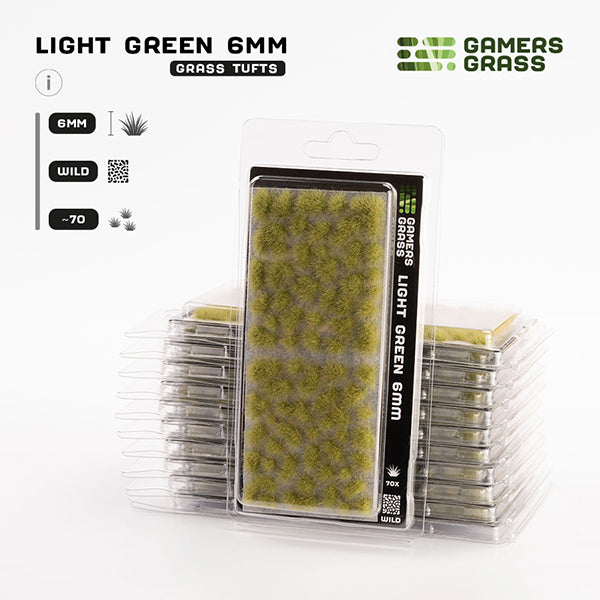 Gamers Grass Tufts: Tufts- Light Green 6mm- Wild
