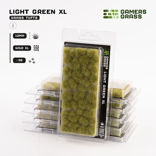Gamers Grass Tufts: Tufts- Light Green XL 12mm- Wild XL