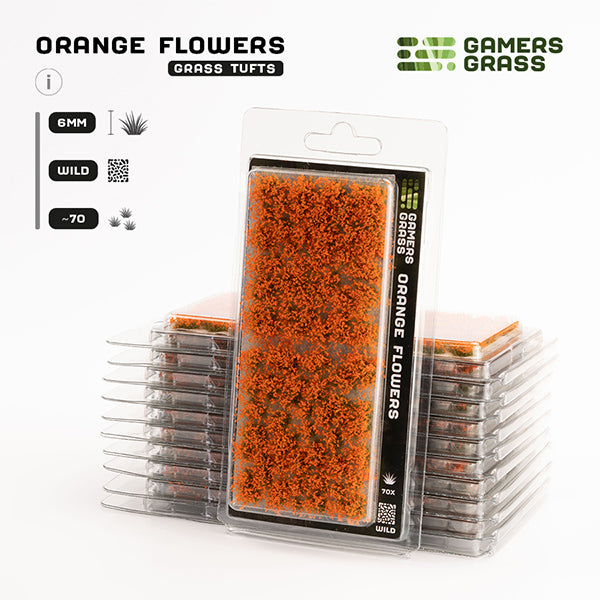 Gamers Grass Tufts: Tufts- Orange Flowers- Wild