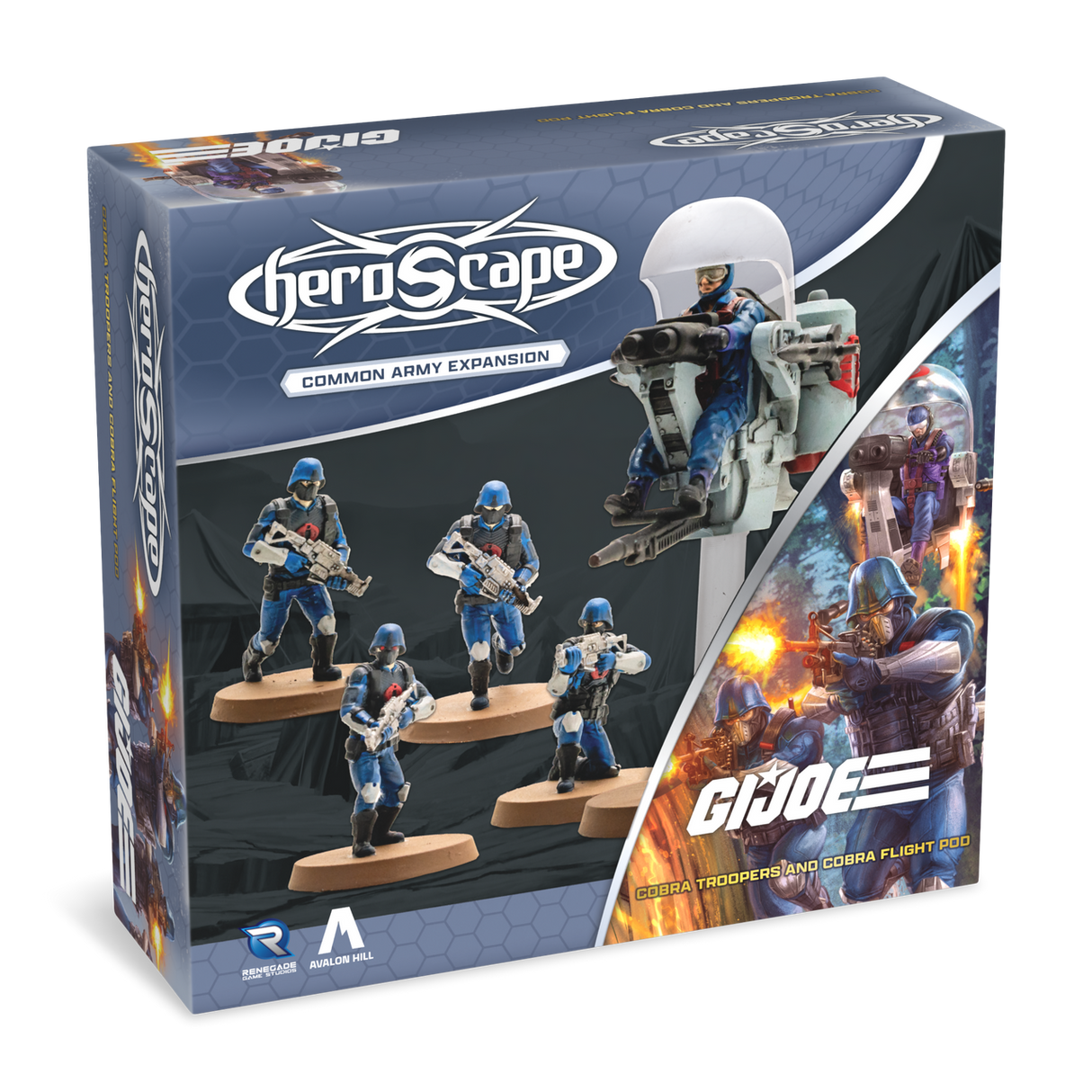 G.I. JOE Heroscape COBRA Troopers and COBRA Flight Pod Army Expansion