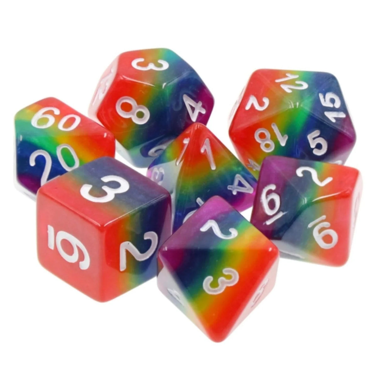 Rainbow Dice RPG Dice Set