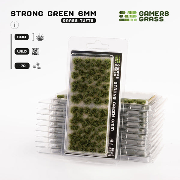 Gamers Grass Tufts: Tufts- Strong Green 6mm- Wild