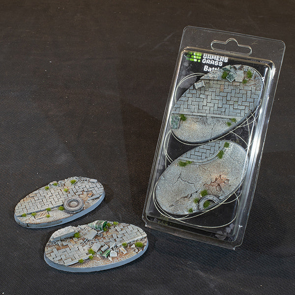 Battle Ready Bases: Urban Warfare- Oval 90mm (x2)- Oval 90mm (x2)