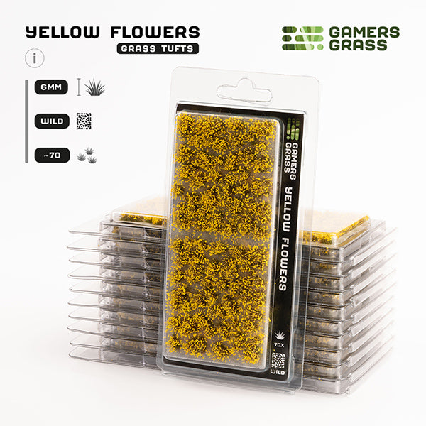 Gamers Grass Tufts: Tufts- Yellow Flowers- Wild