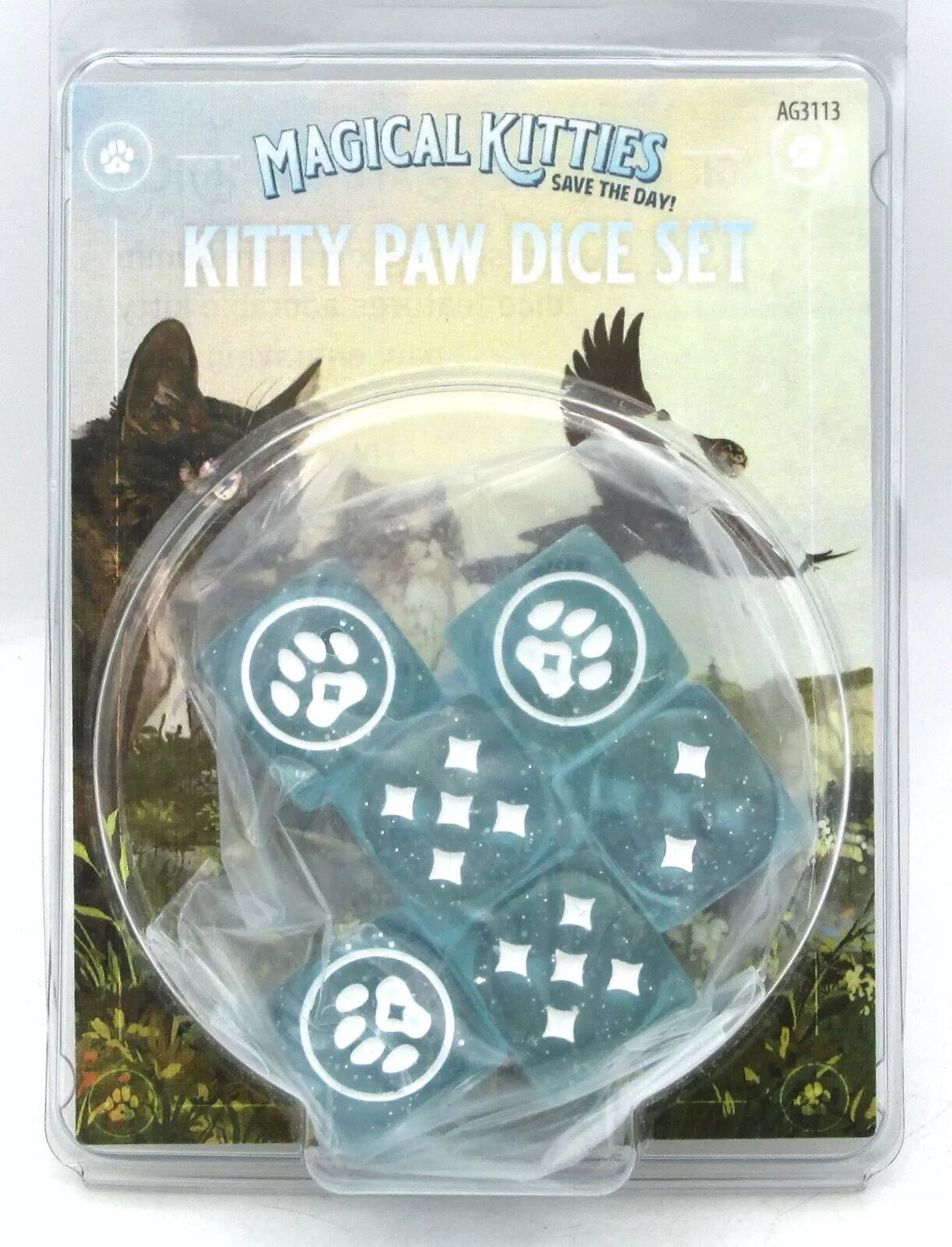 Magical Kitties Save the Day! RPG: d6 20mm Kitty Paw Dice Set (6)