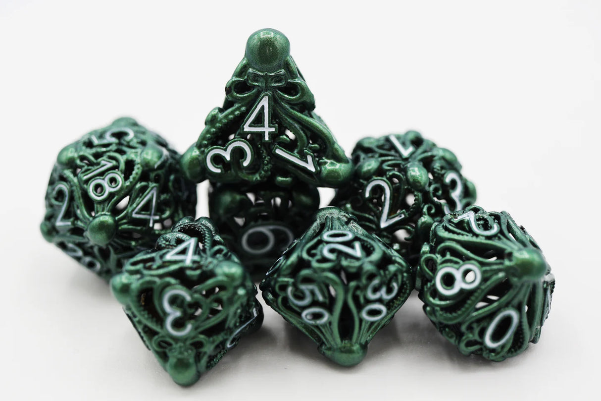 Mind Eater: Green Hollow Metal RPG Dice Set