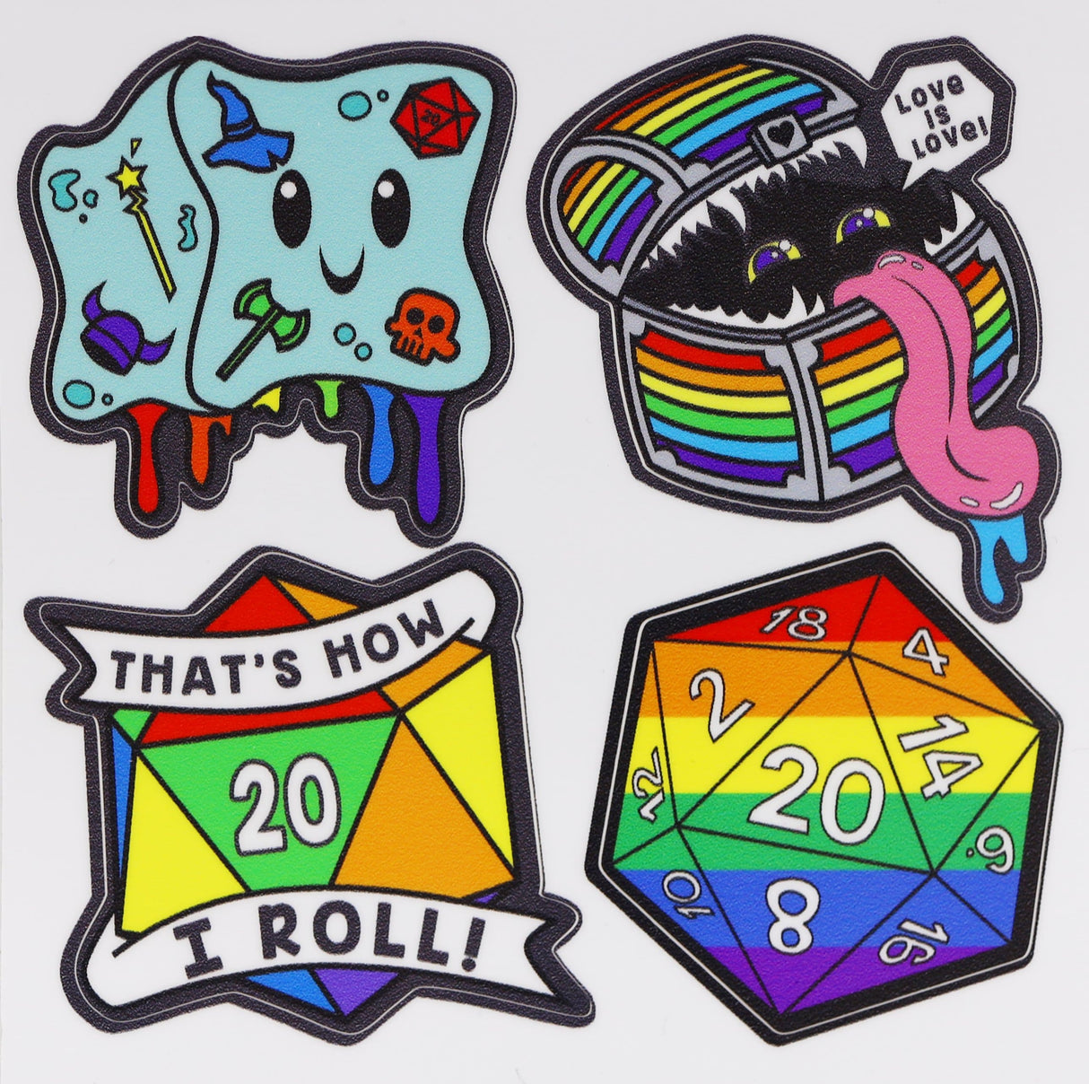 Dice for All 1 - Pride Sticker Sheet
