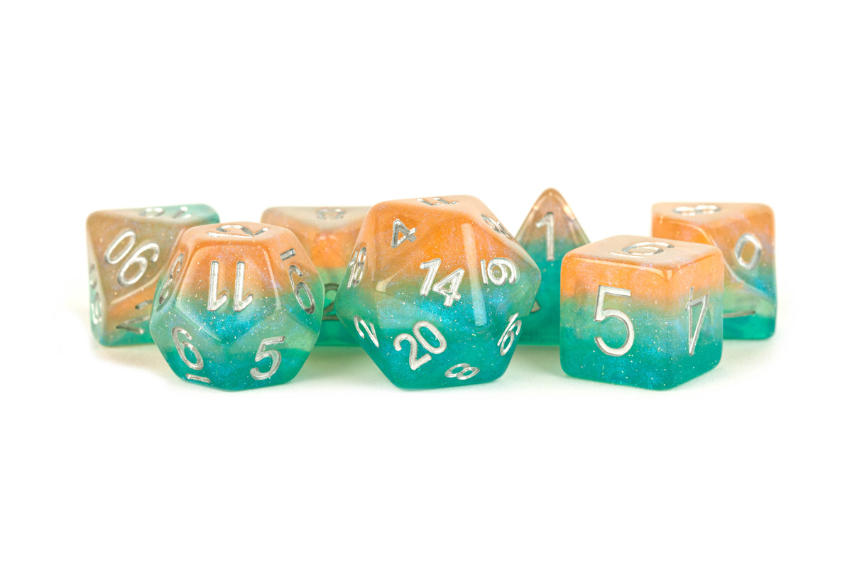 Layered Stardust: Resin 7 Dice Set 16mm