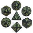 CALL OF CTHULHU DICE SET: BLACK/GREEN