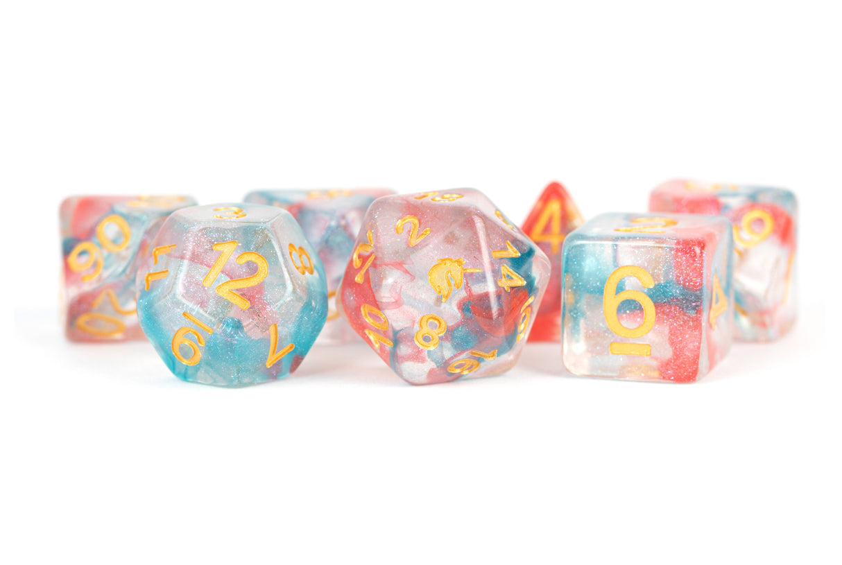 Unicorn: Resin 7 Dice Set 16mm