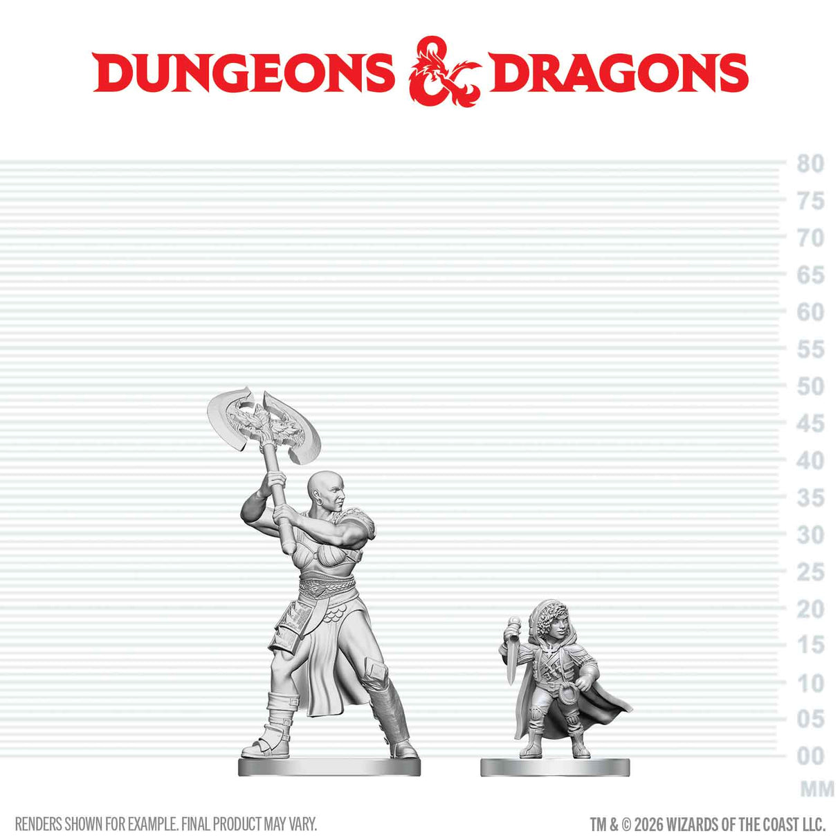 D&D Nolzur's Marvelous Unpainted Miniatures: W29 Goliath Barbarian & Halfling Rogue