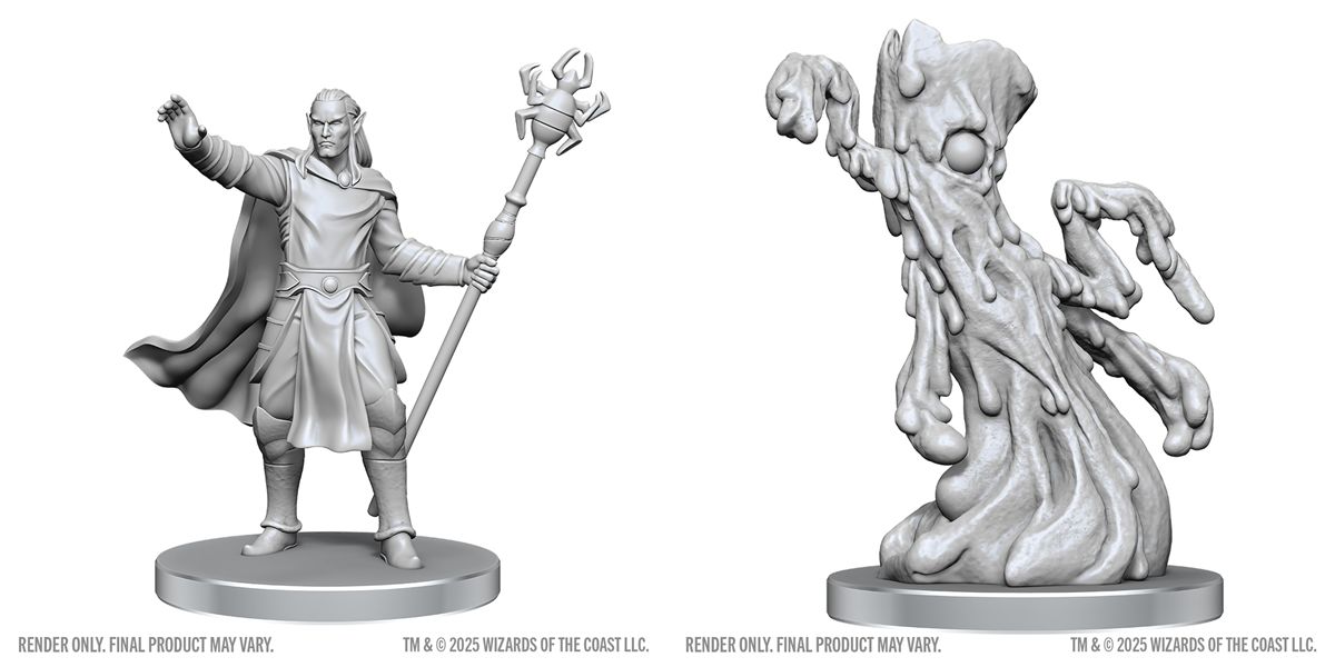 Nolzur`s Marvelous Unpainted Miniatures - W28 Drow Mage & Yochlol