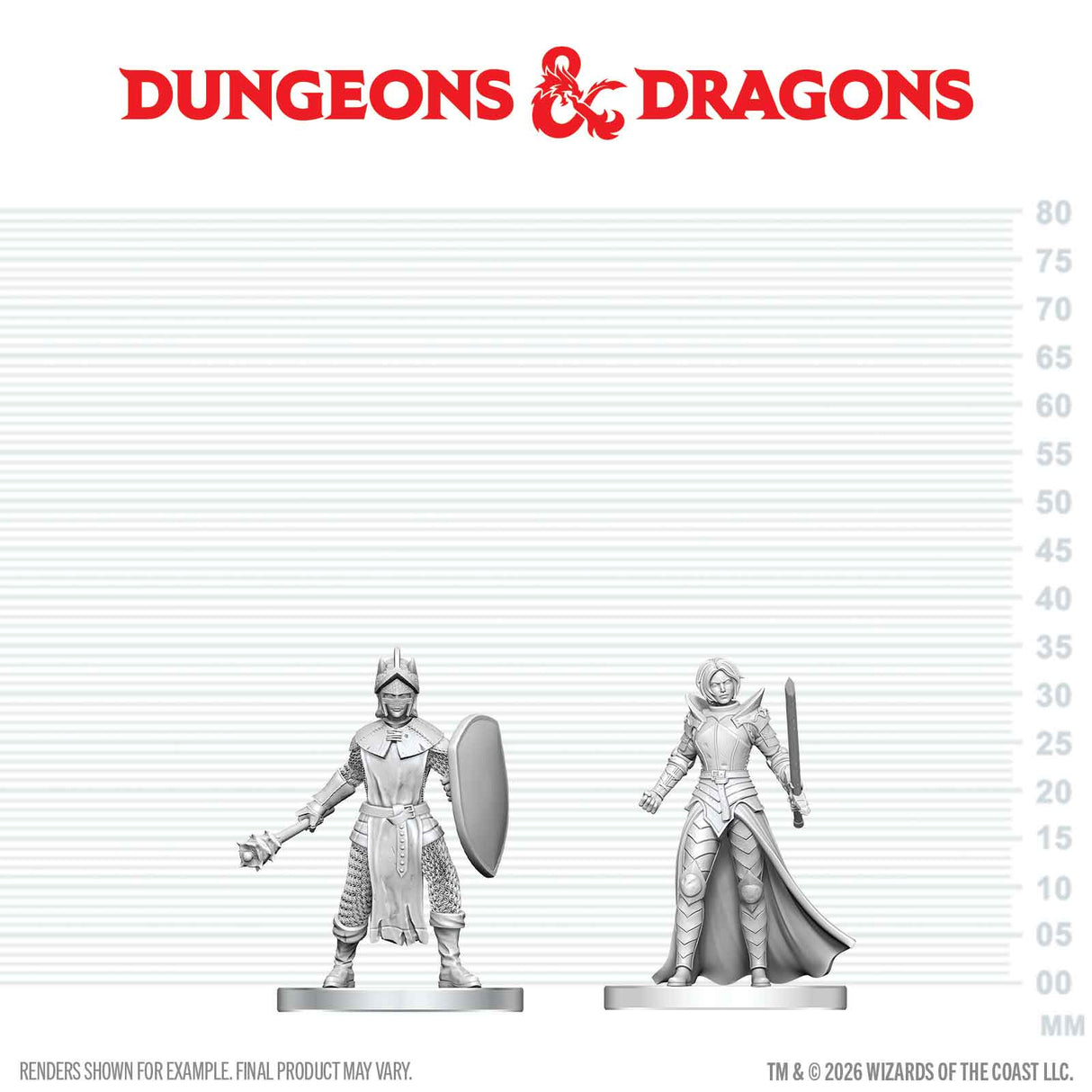 D&D Nolzur's Marvelous Unpainted Miniatures: W29 Black Gauntlet & Zhentilar Paladin of Bane