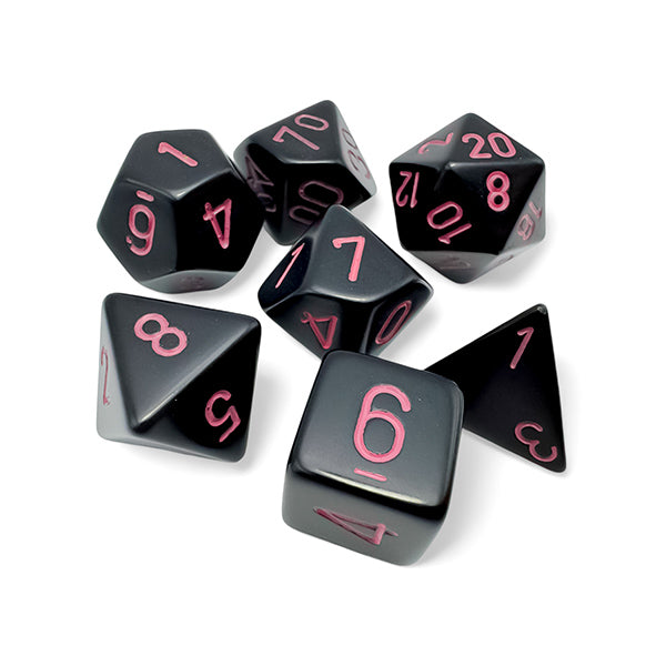 7-Die Set Opaque: Black/Pink