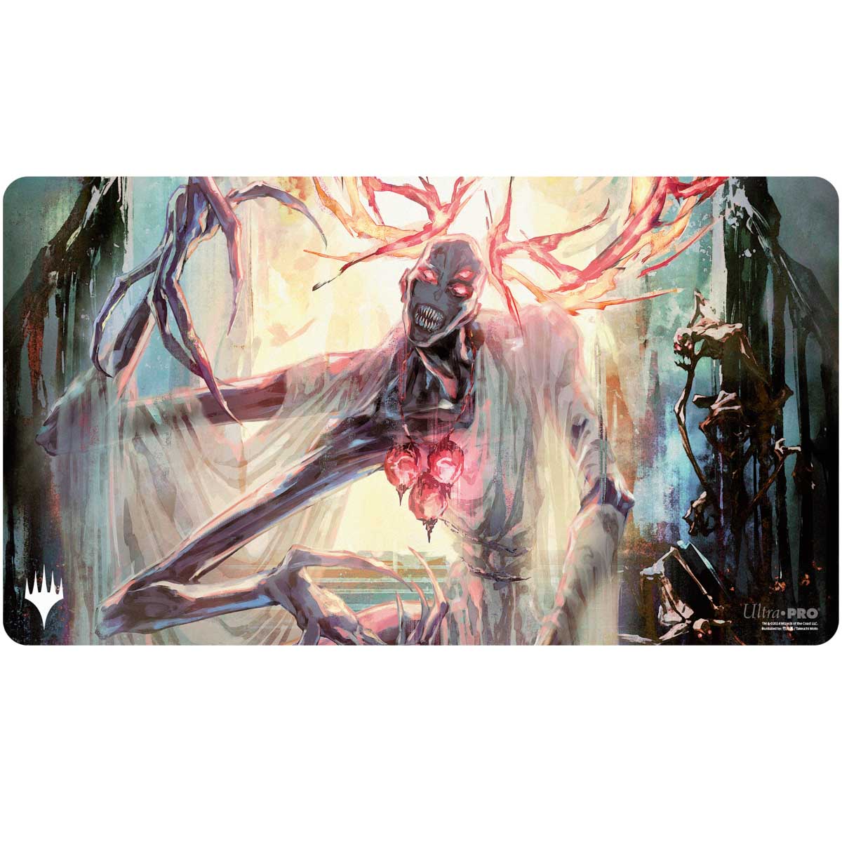 Magic the Gathering CCG: Duskmourn Playmat Mythic Cycle White