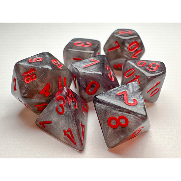 7-Die Set Mini Velvet: Black/Red