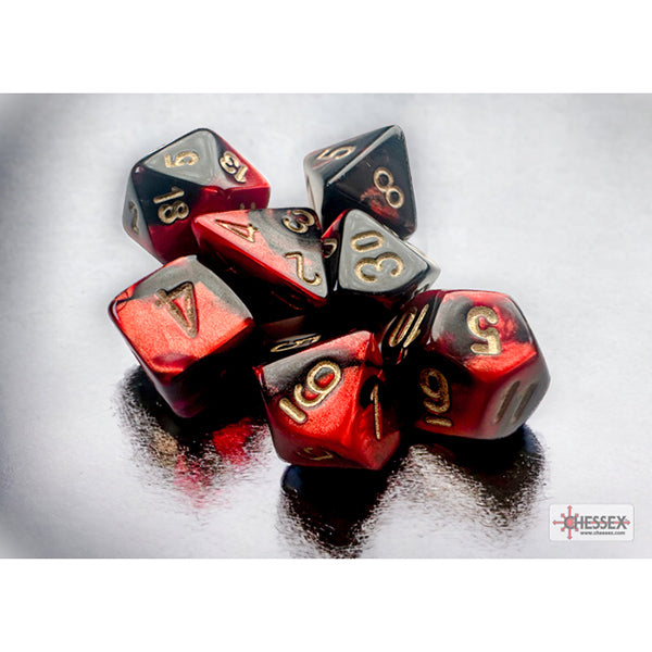 7-Die Set Mini Gemini: Black-Red/Gold