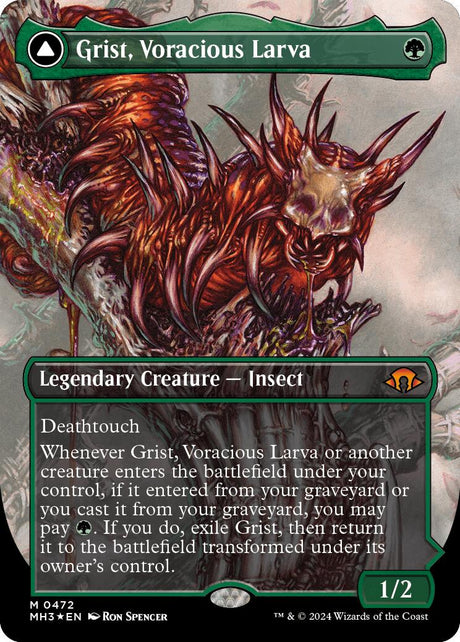 Grist, Voracious Larva (Borderless) (Textured Foil) [MH3 - 472]