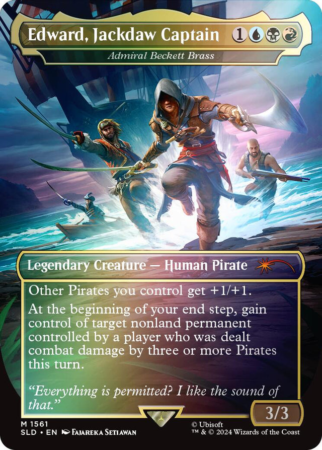 Edward, Jackdaw Captain - Admiral Beckett Brass (Rainbow Foil)