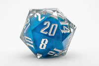 55mm Mammoth d20: Blue Rheoscopic Fluid