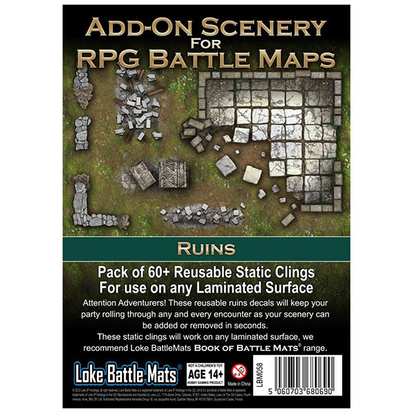 Add On Scenery for RPG Battle Maps: Ruins