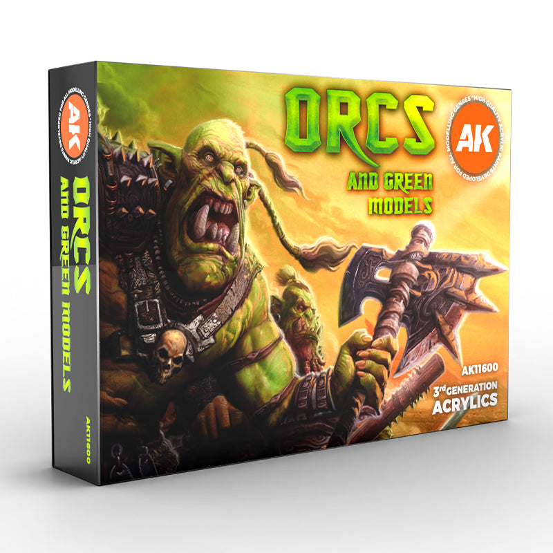 Orcs & Green Models 3G Acrylic Paint Set (6 Colors) 17ml Bottles
