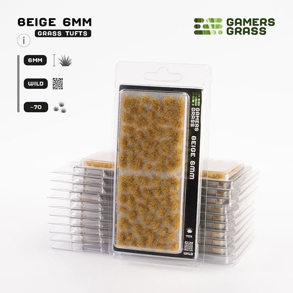 Gamers Grass Tufts: Tufts- Dense Beige 6mm- Wild