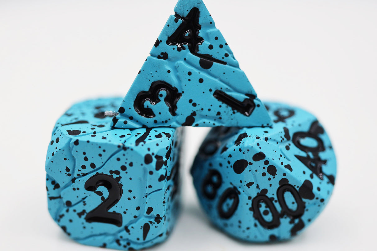 Blue Quarry - Metal RPG Dice Set