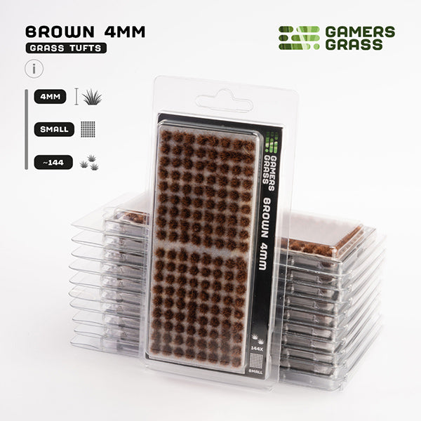 Gamers Grass Tufts: Tufts- Brown 4mm- Small