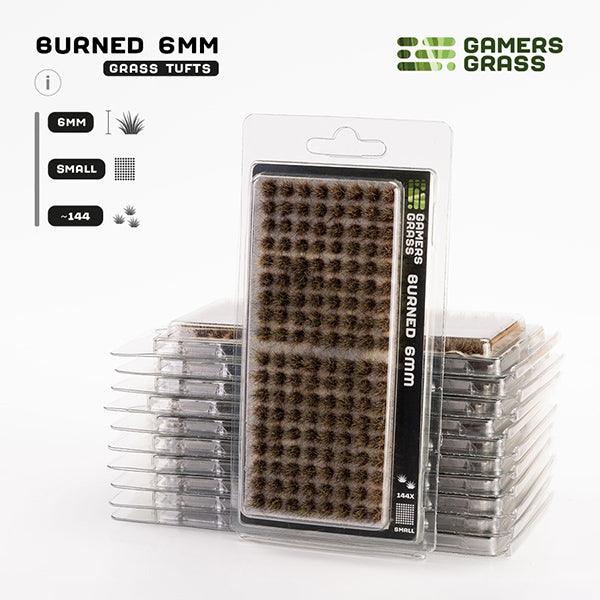 Gamers Grass Tufts: Tufts- Burned Tufts 6mm- Small