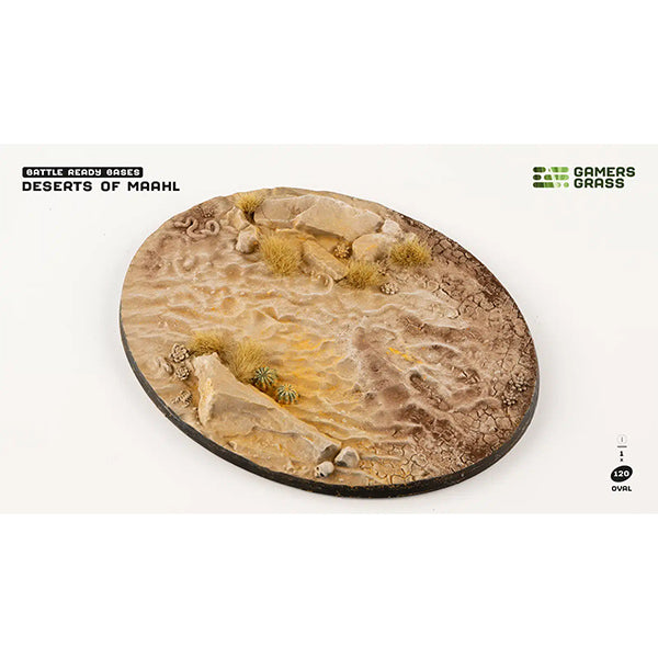 Battle Ready Bases: Deserts of Maahl- Oval 120mm (x1)- Oval 120mm (x1)