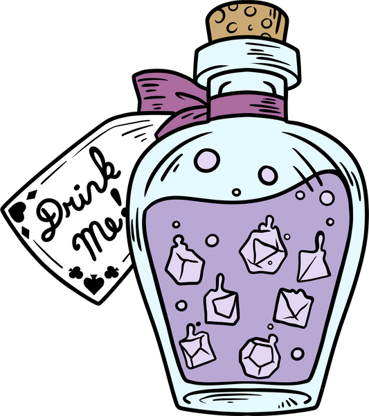 Alice's Adventures in Diceland: Drink Me - Enamel Pin