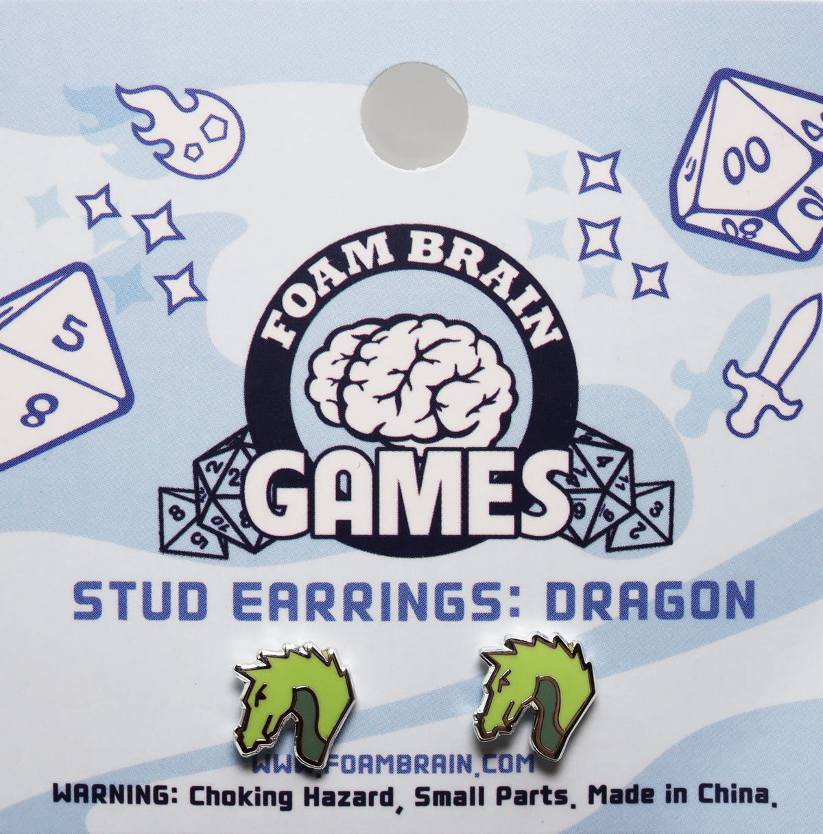 Foam Brain: Stud Earrings