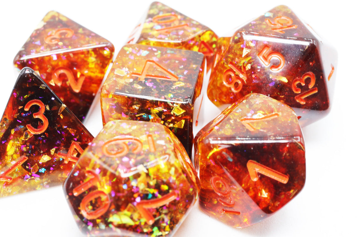 Pumpkin Light RPG Dice Set