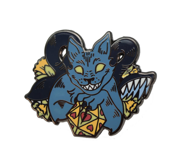 Alice's Adventures in Diceland: Cheshire Displacer Beast - Enamel Pin